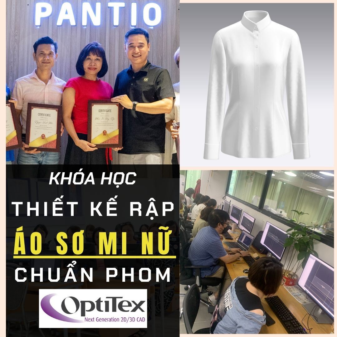 Khóa học thiết kế rập ÁO SƠ MI NỮ PHOM CHUẨN trên phần mềm OPTITEX